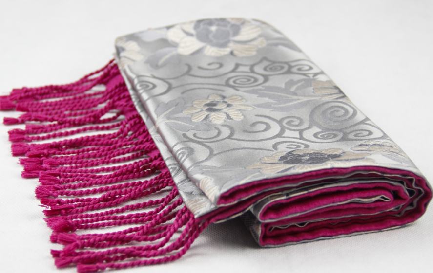 云锦真丝拉绒围巾